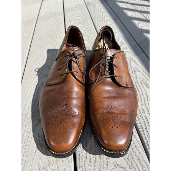 New Allen Edmonds Flatiron Brown Leather Dress Shoe Men's Size 13 Oxford Lace Up - Picture 6 of 12